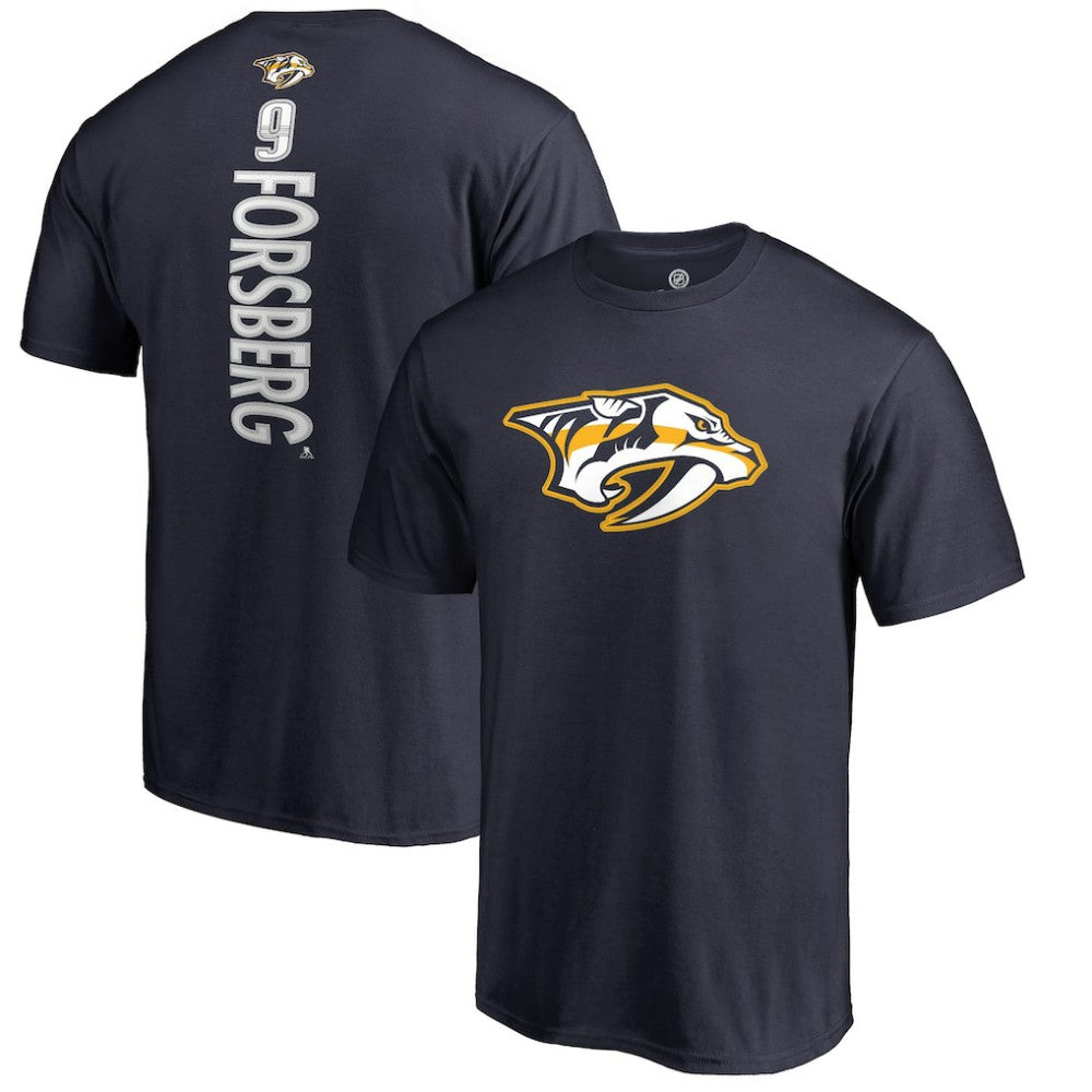 NHL Navy Filip Forsberg Nashville Predators Backer T-Shirt