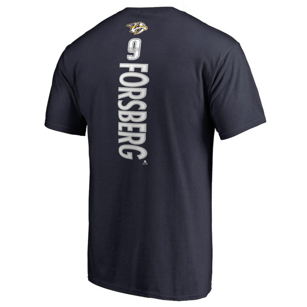 NHL Navy Filip Forsberg Nashville Predators Backer T-Shirt