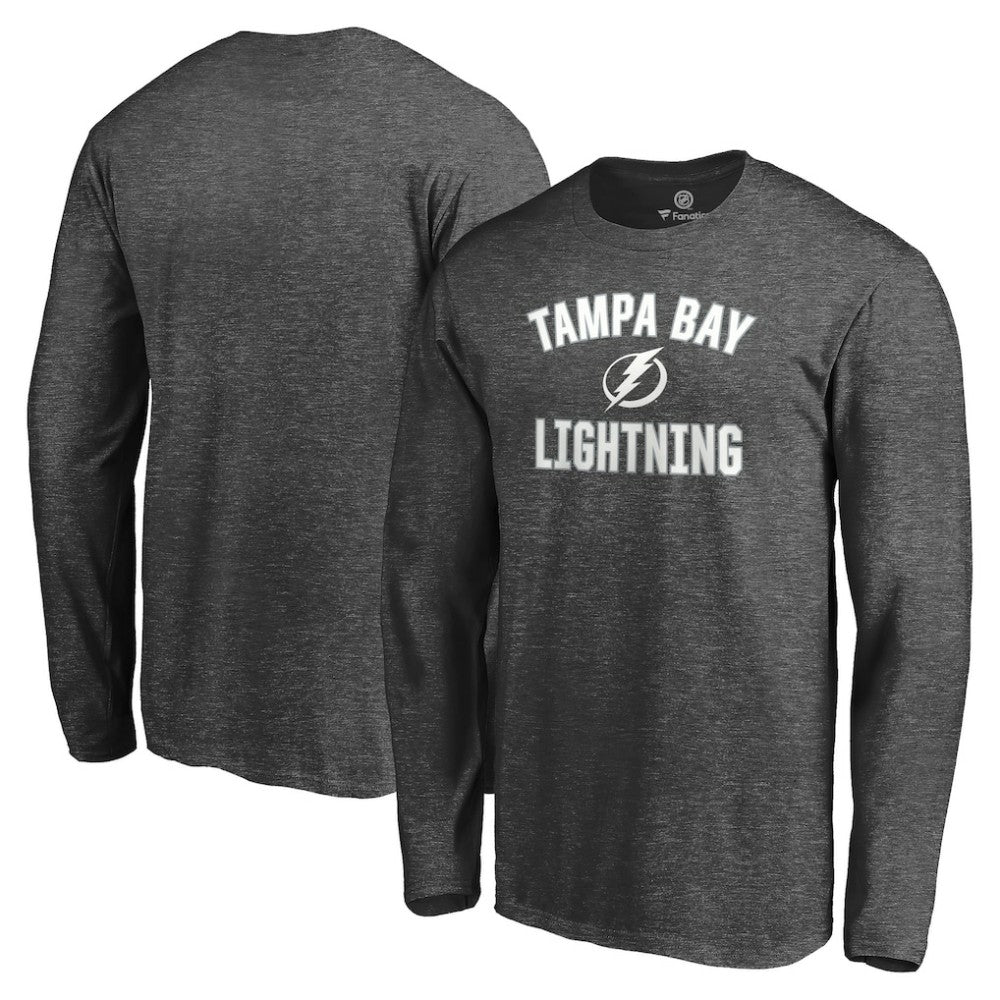 NHL Heathered Gray Tampa Bay Lightning Victory Arch Long Sleeve T-Shirt