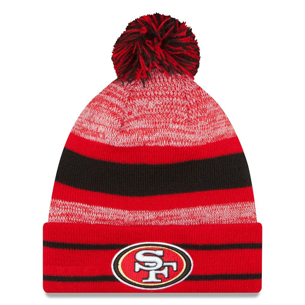 Team Logo Cuffed Knit Hat with Pom - San Francisco 49ers