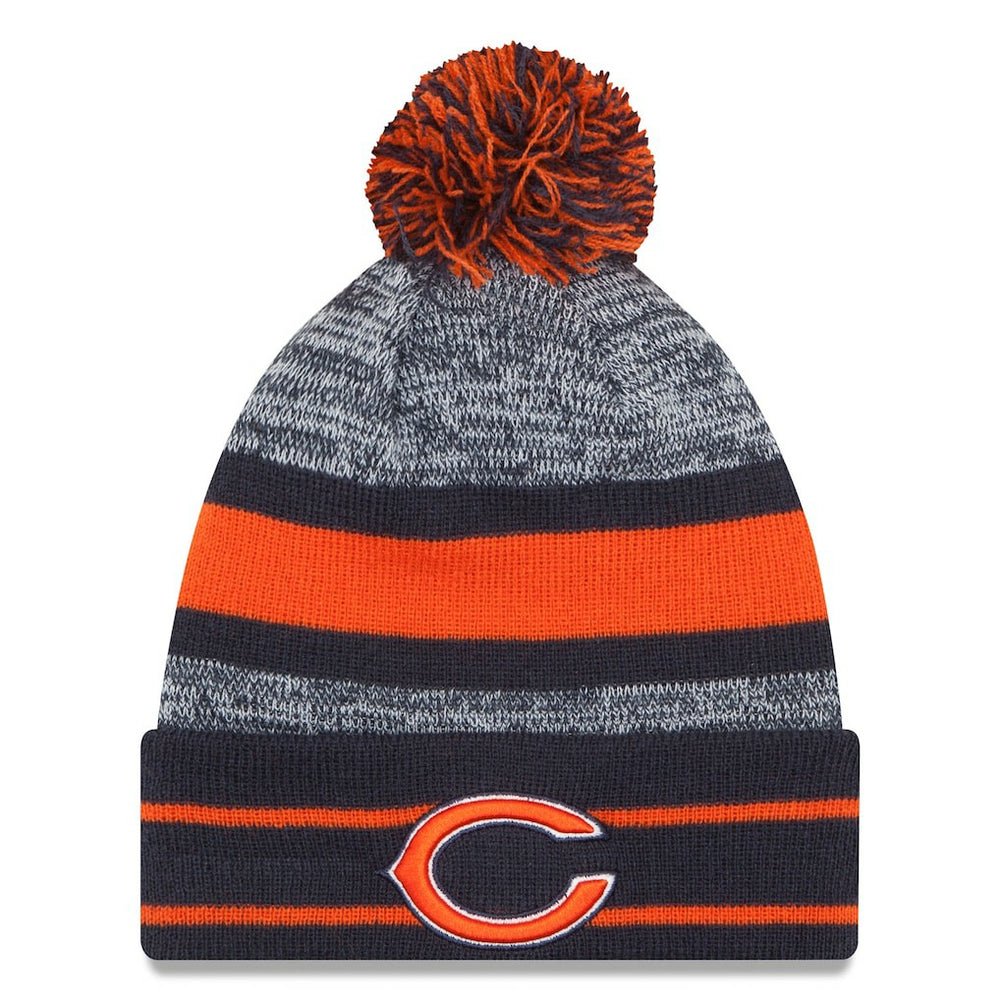Team Logo Cuffed Knit Hat with Pom - Chicago Bears