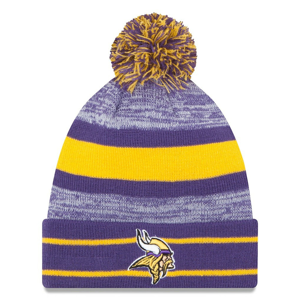 Team Logo Cuffed Knit Hat with Pom - Minnesota Vikings