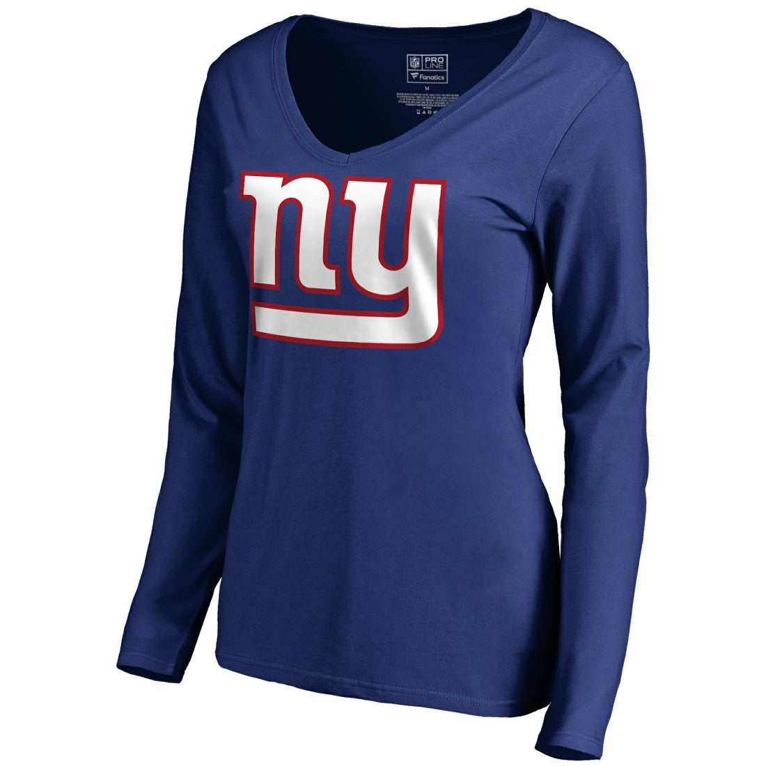 Women's Primary Logo V-Neck Long-Sleeve T-Shirt - New York Giants