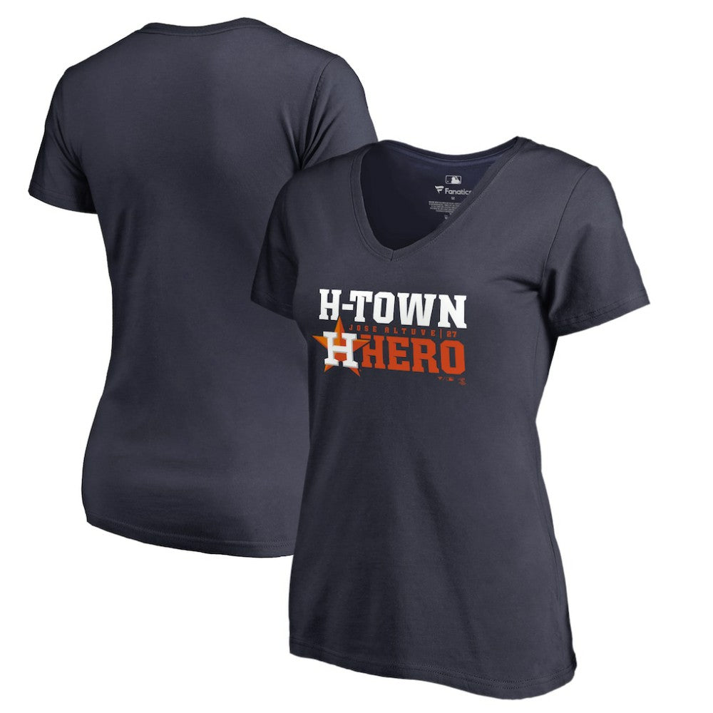 MLB Jose Altuve Houston Astros Women's Player Hometown Collection V-Neck T-Shirt