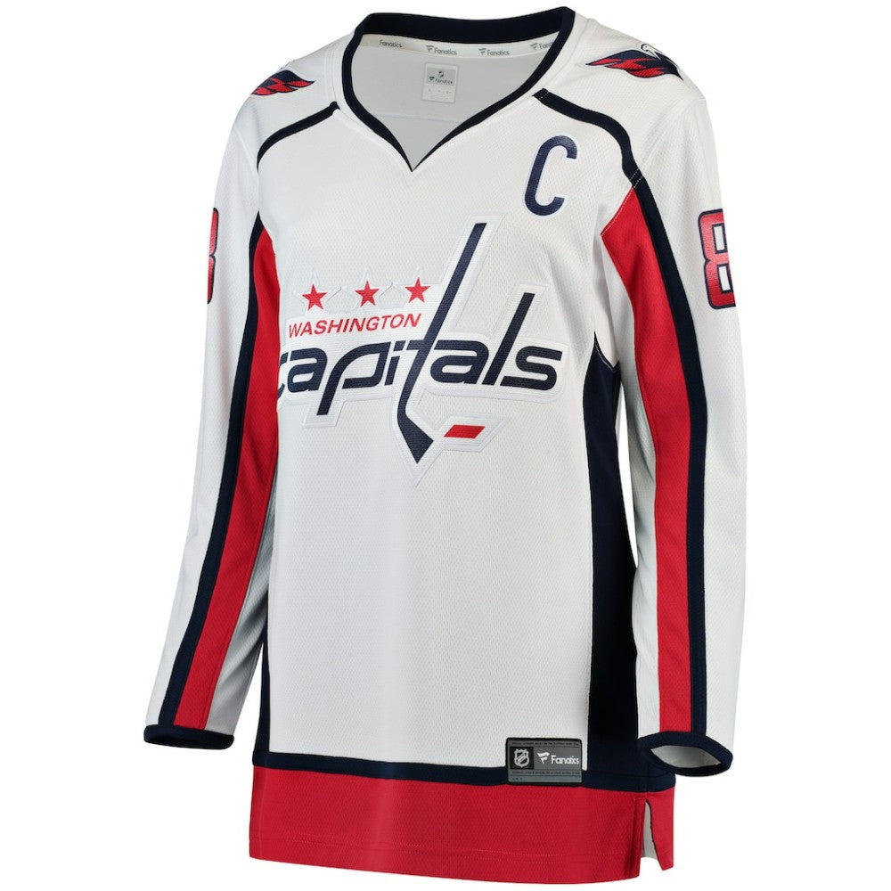 NHL White Alexander Ovechkin Washington Capitals Fanatics Women's Away Breakaway Jersey