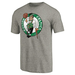 NBA Boston Celtics Distressed Team Logo 2 Tri-Blend V-Neck T-Shirt