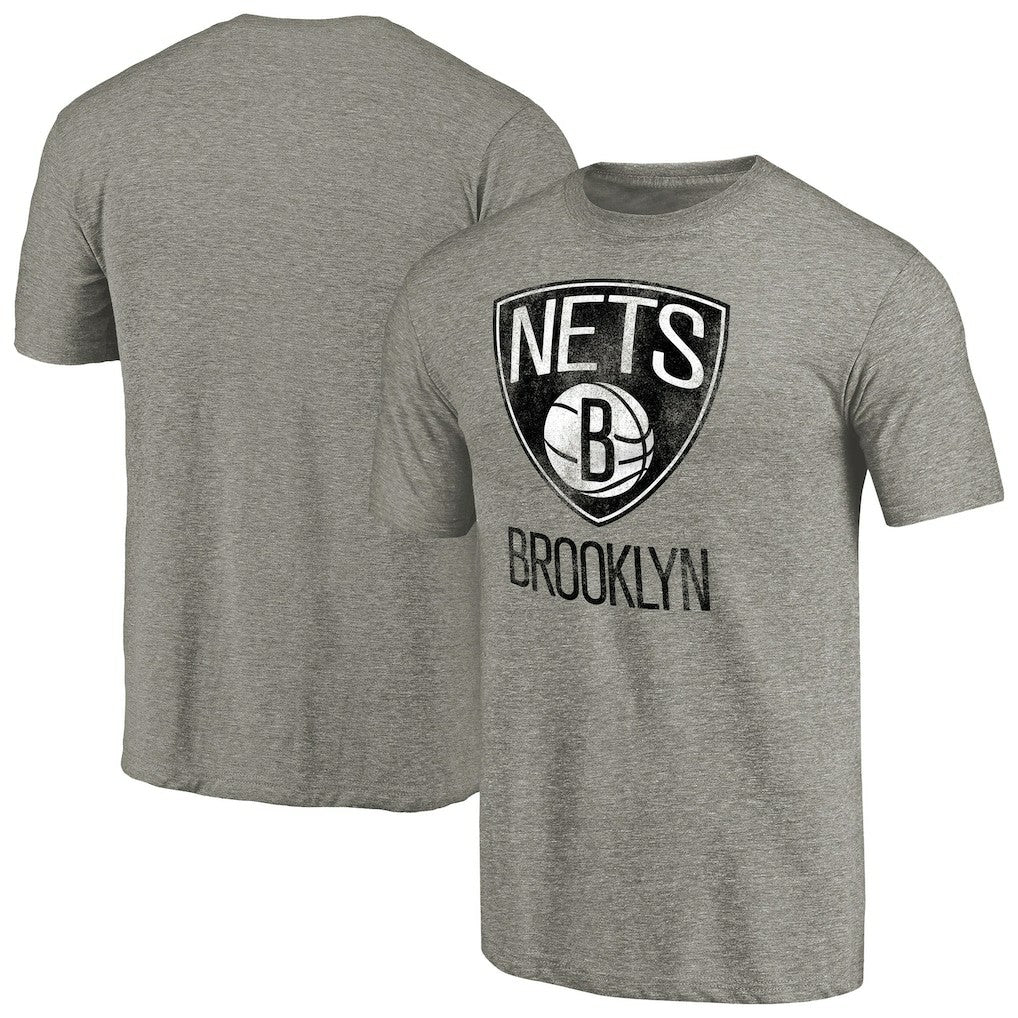 NBA Brooklyn Nets Distressed Team Logo Tri-Blend T-Shirt