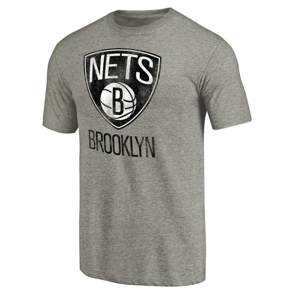 NBA Brooklyn Nets Distressed Team Logo Tri-Blend T-Shirt