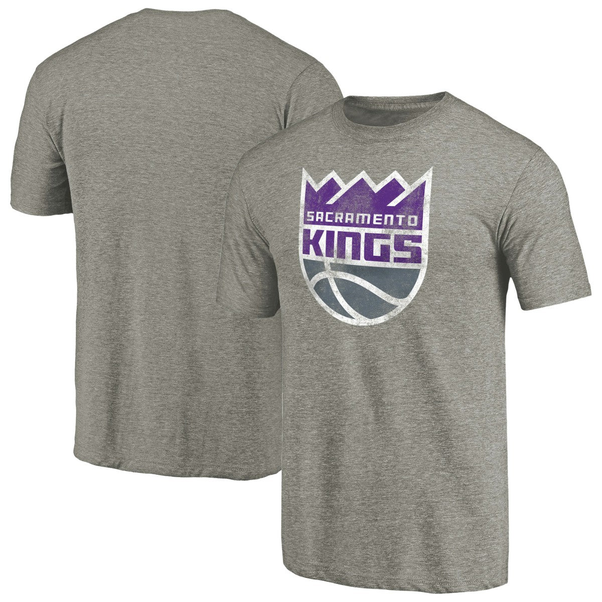 NBA Sacramento Kings Distressed Team Logo Tri-Blend T-Shirt