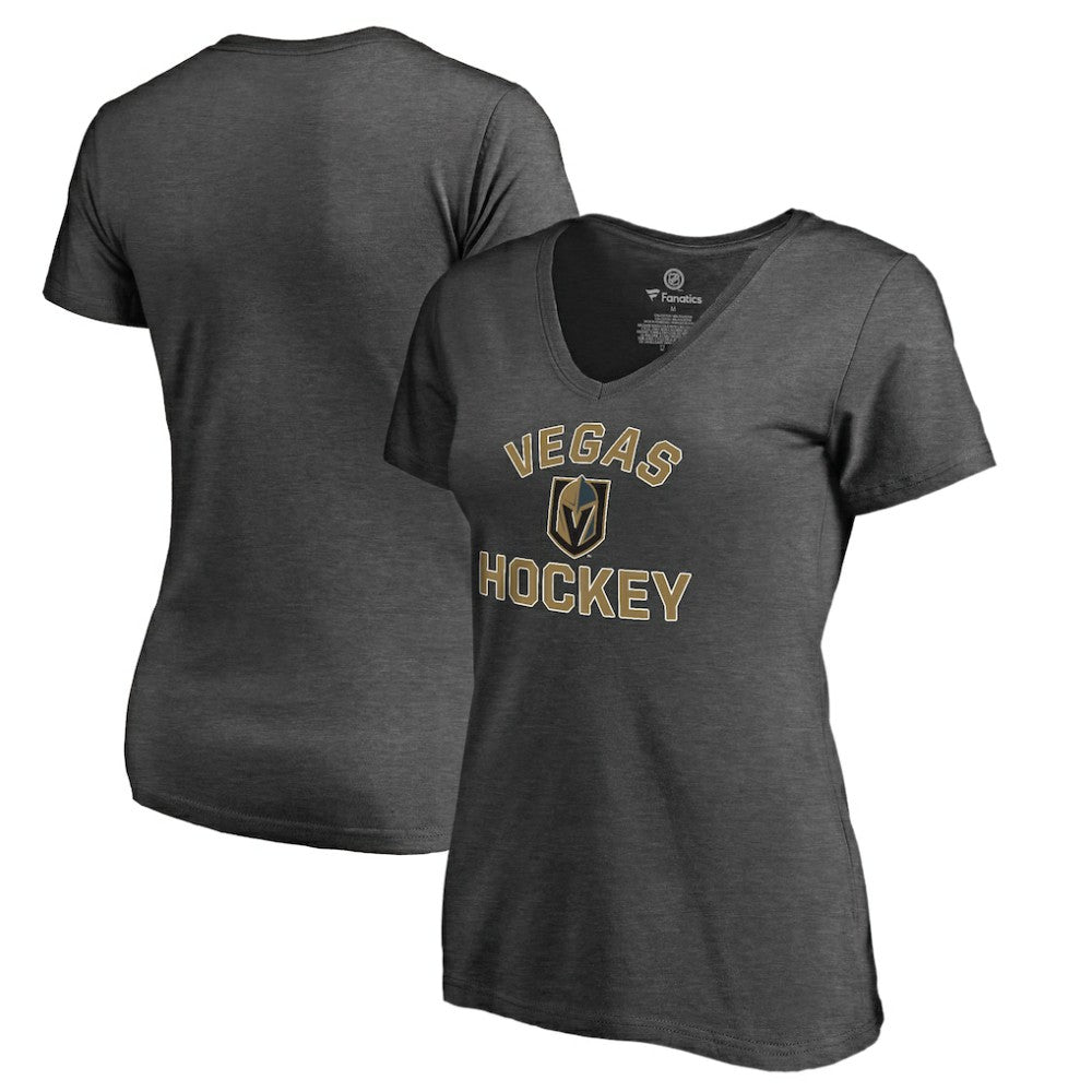 NHL Heathered Gray Vegas Golden Knights Women's Overtime V-Neck T-Shirt