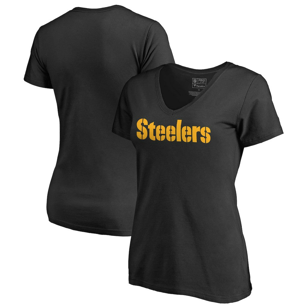 Women's Wordmark V-Neck T-Shirt - Pittsburgh Steelers