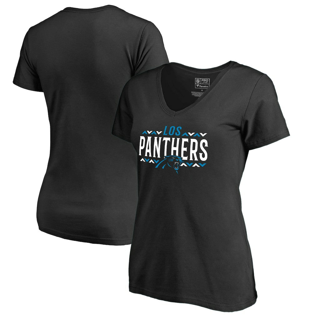 Women's Arriba V-Neck T-Shirt - Carolina Panthers
