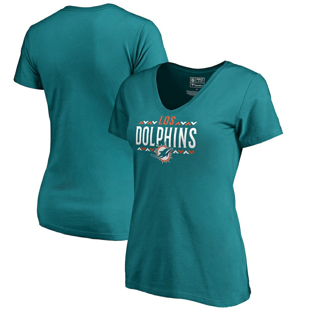 Women's Arriba V-Neck T-Shirt - Miami Dolphins
