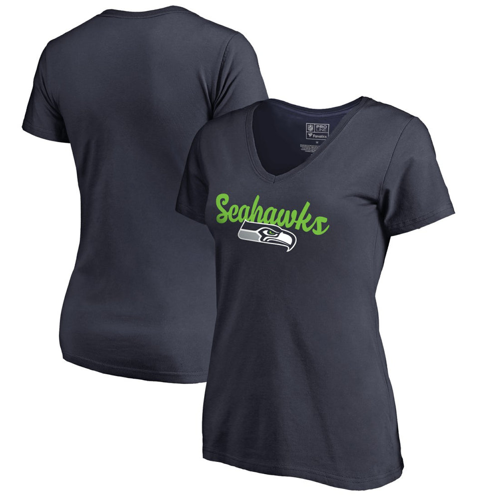 Women's Freehand V-Neck T-Shirt - Seattle Seahawks