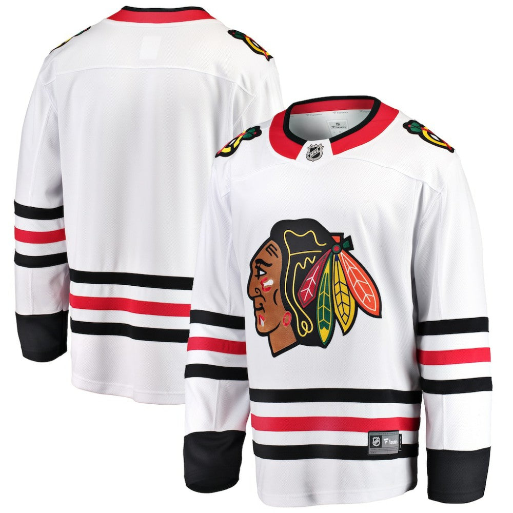 NHL White Chicago Blackhawks Fanatics Breakaway Away Jersey