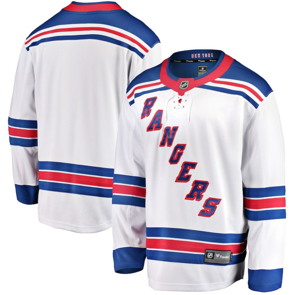 NHL White New York Rangers Fanatics Breakaway Away Jersey