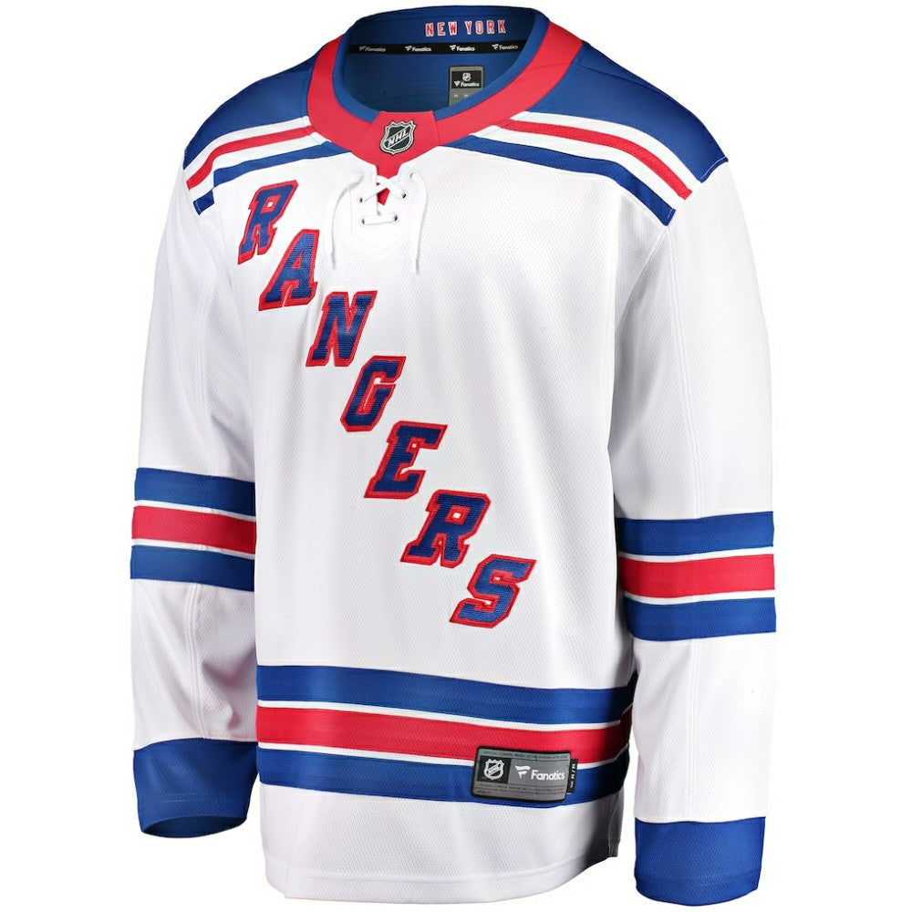 NHL White New York Rangers Fanatics Breakaway Away Jersey