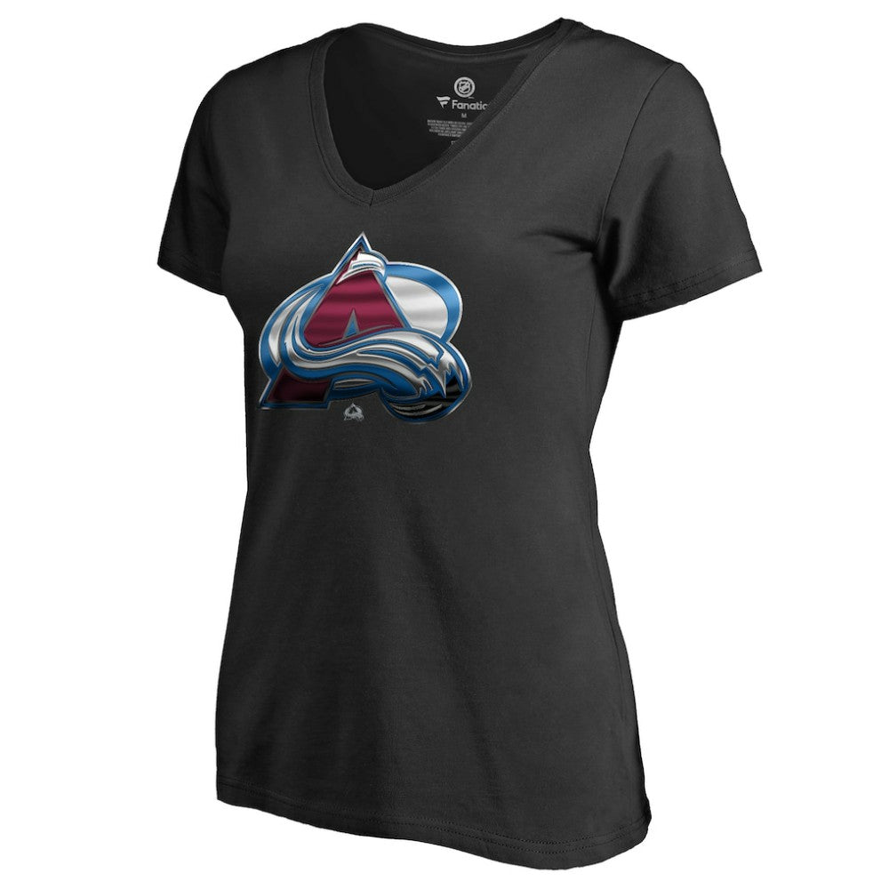 NHL Black Colorado Avalanche Women's Midnight Mascot V-Neck T-Shirt
