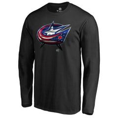 NHL Black Columbus Blue Jackets Midnight Mascot Long Sleeve T-Shirt