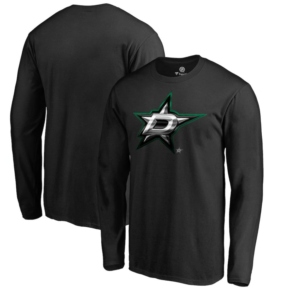NHL Black Dallas Stars Midnight Mascot Long Sleeve T-Shirt