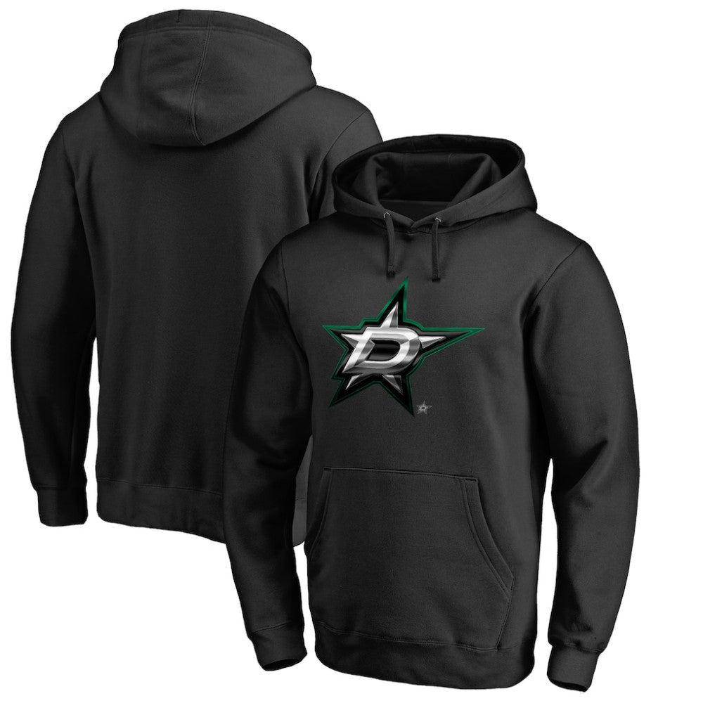 NHL Black Dallas Stars Midnight Mascot Pullover Hoodie