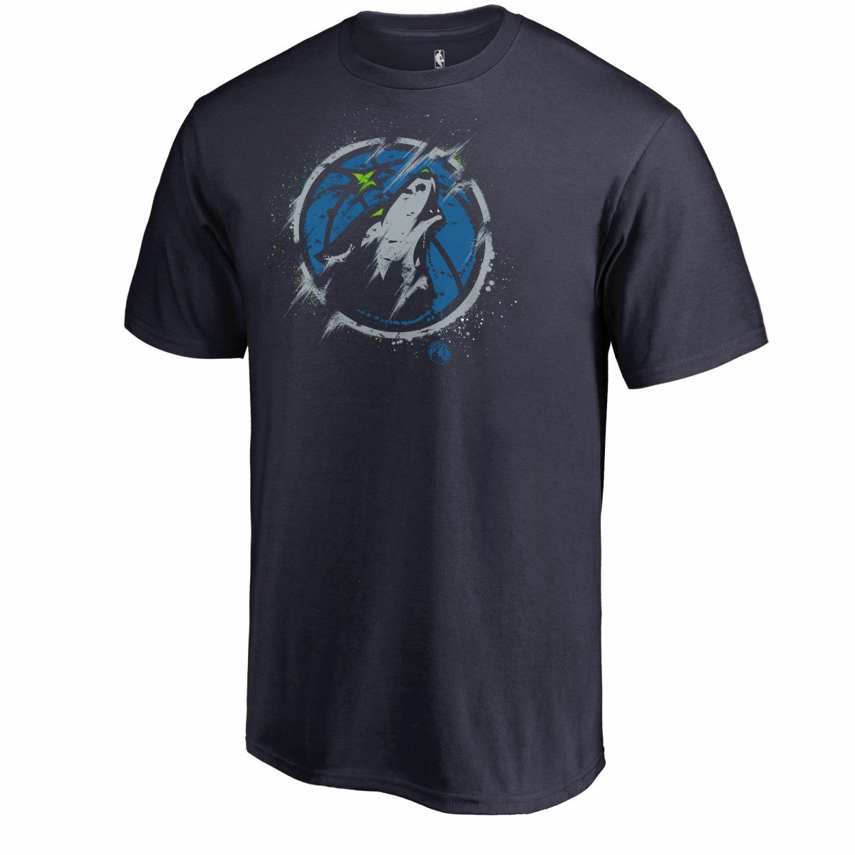 NBA Men's Navy Minnesota Timberwolves Splatter Logo T-Shirt for sale
