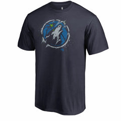 NBA Men's Navy Minnesota Timberwolves Splatter Logo T-Shirt for sale