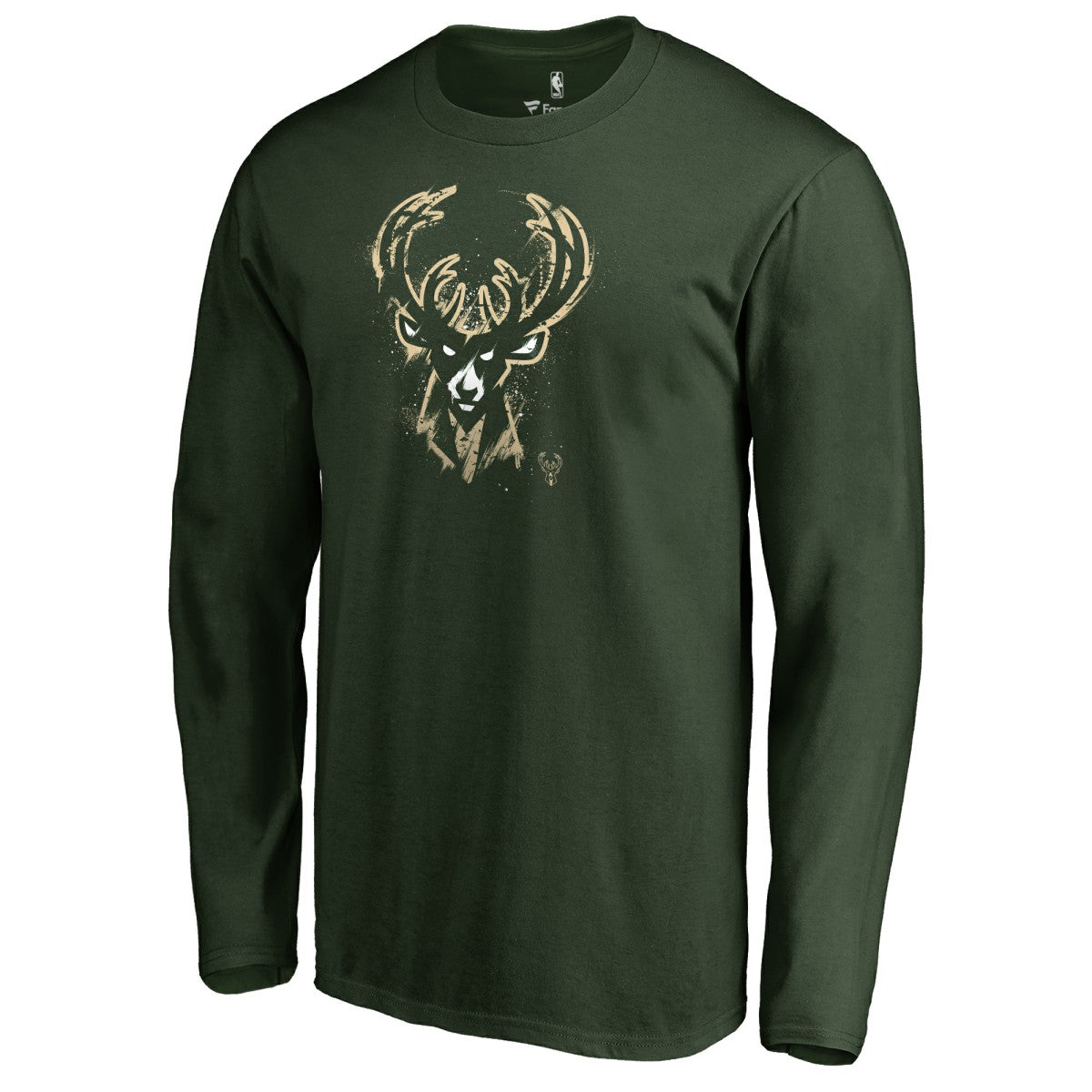 NBA Milwaukee Bucks Splatter Logo Long Sleeve T-Shirt