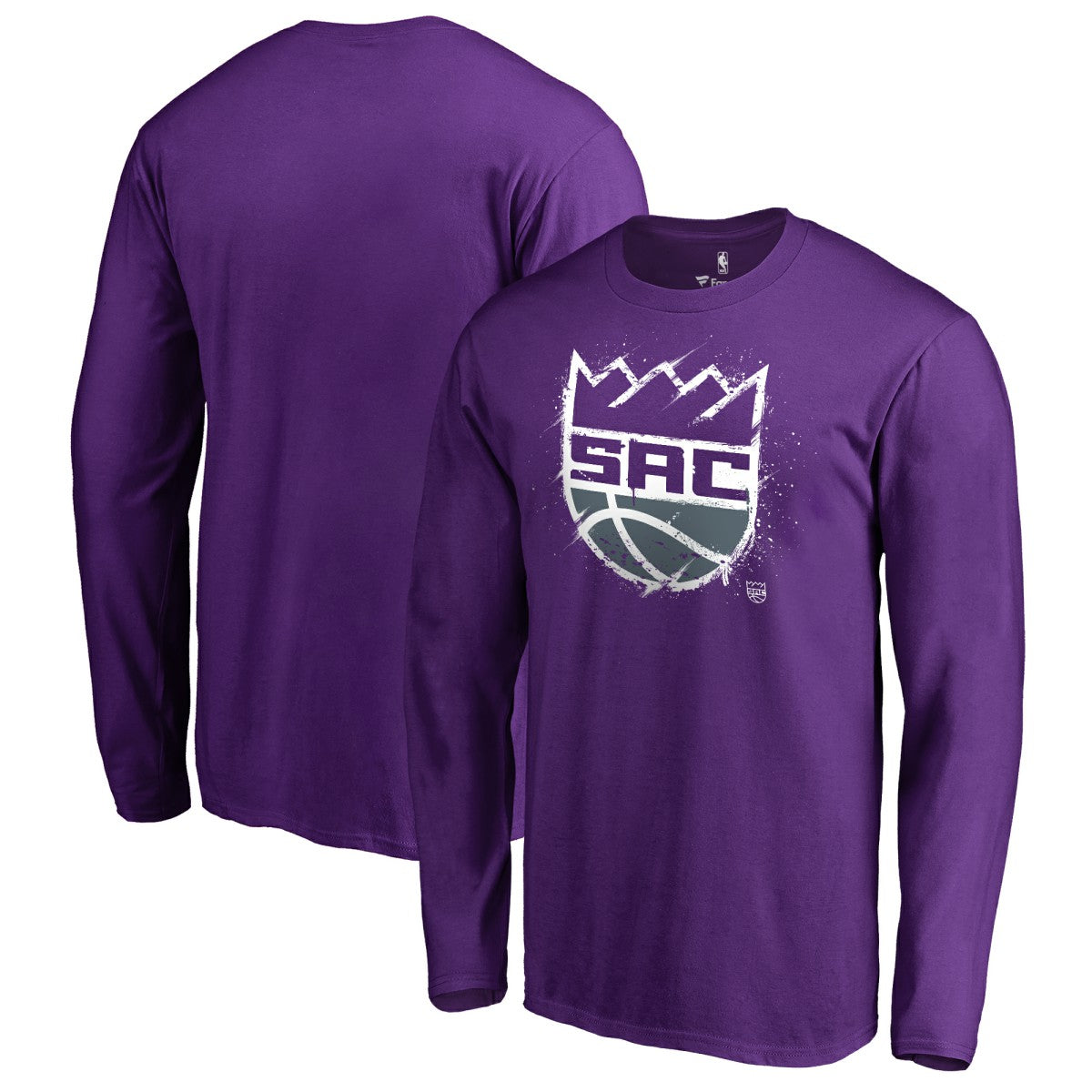 NBA Sacramento Kings Splatter Logo Long Sleeve T-Shirt