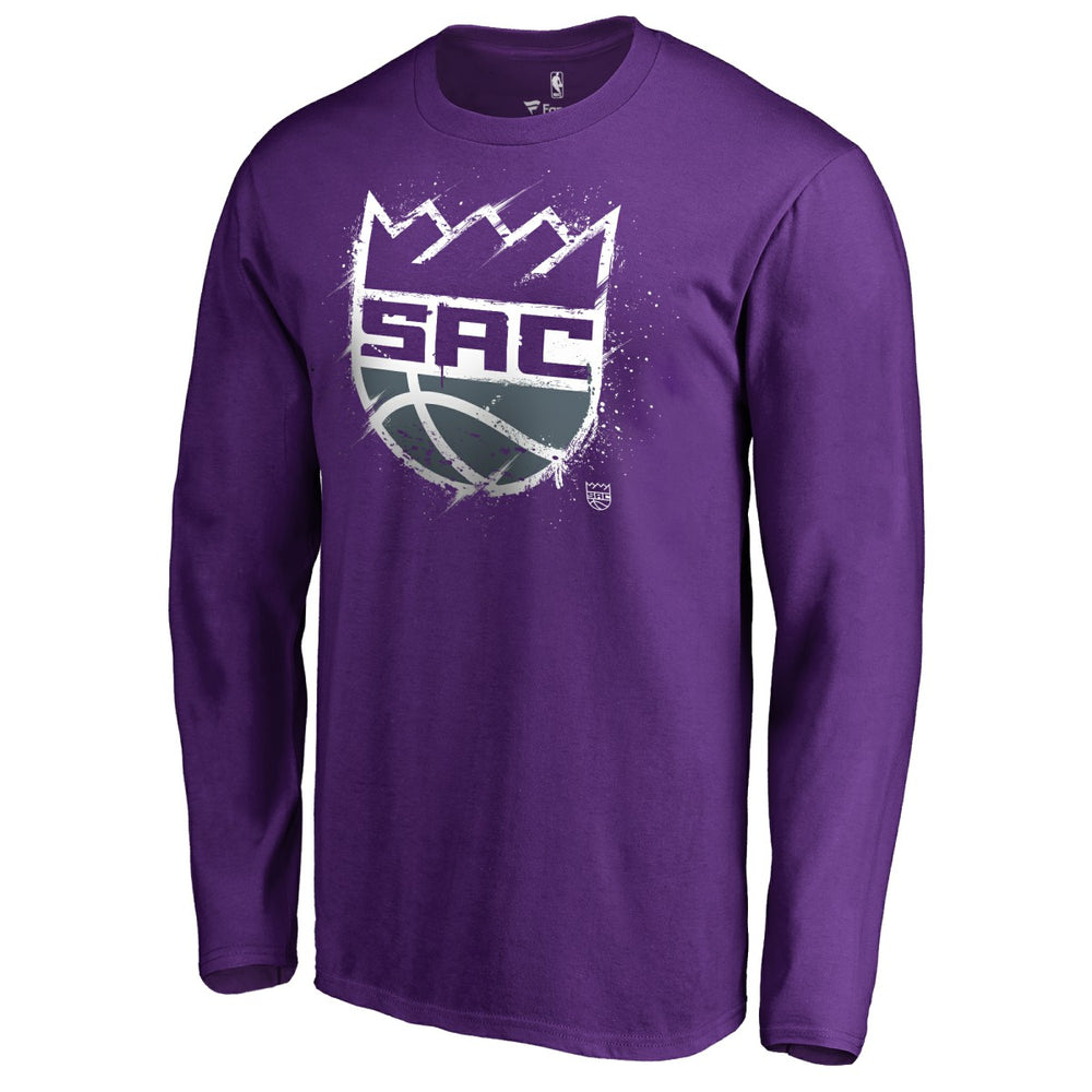 NBA Sacramento Kings Splatter Logo Long Sleeve T-Shirt