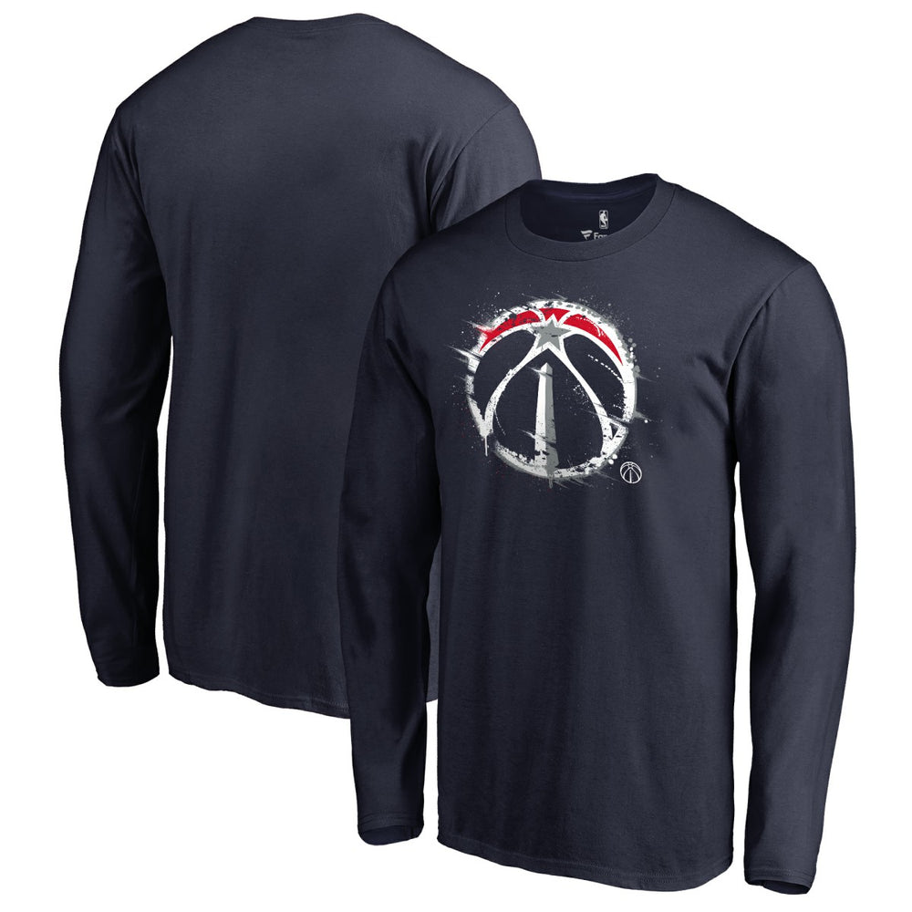 NBA Washington Wizards Splatter Logo Long Sleeve T-Shirt