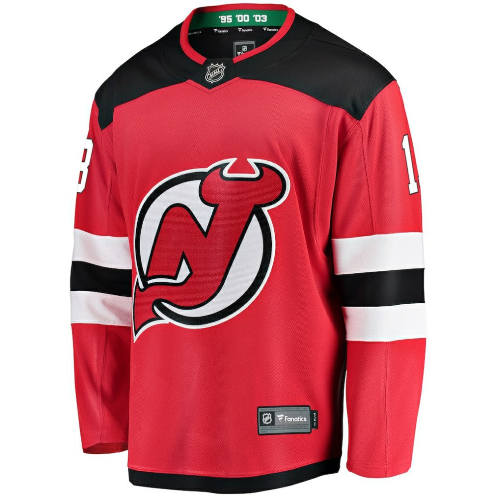 NHL Red Nico Hischier New Jersey Devils Fanatics Youth Home Breakaway Player Jersey