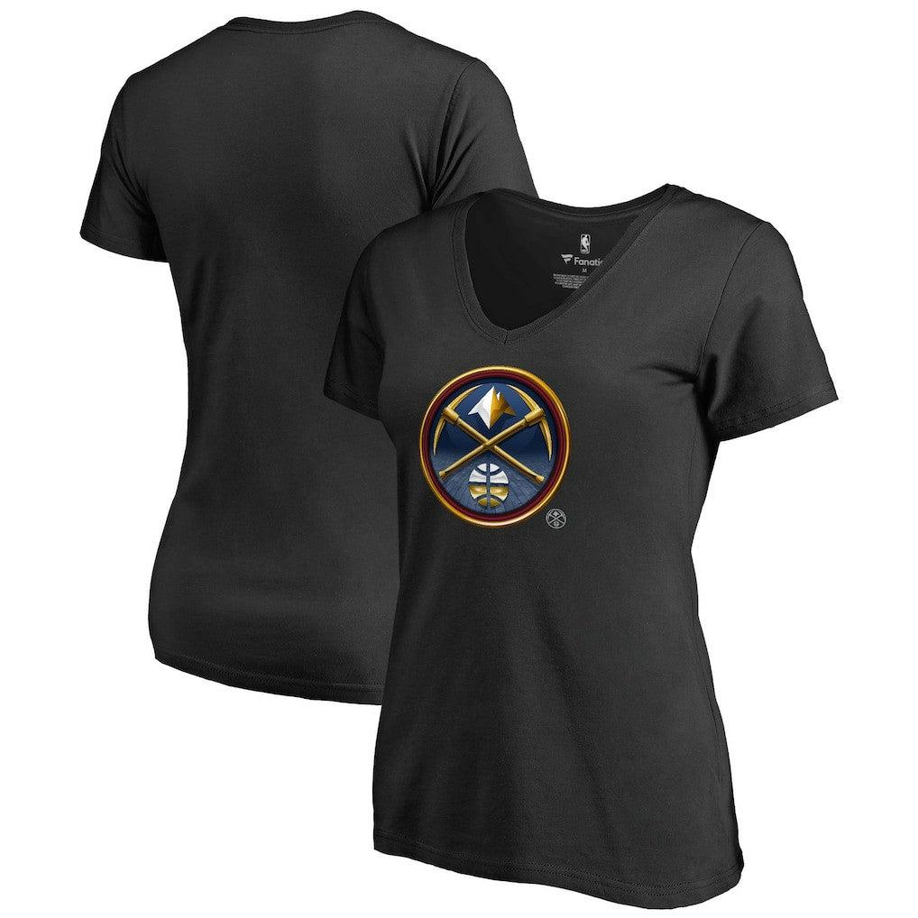 NBA Denver Nuggets Women's Midnight Mascot V-Neck T-Shirt sale