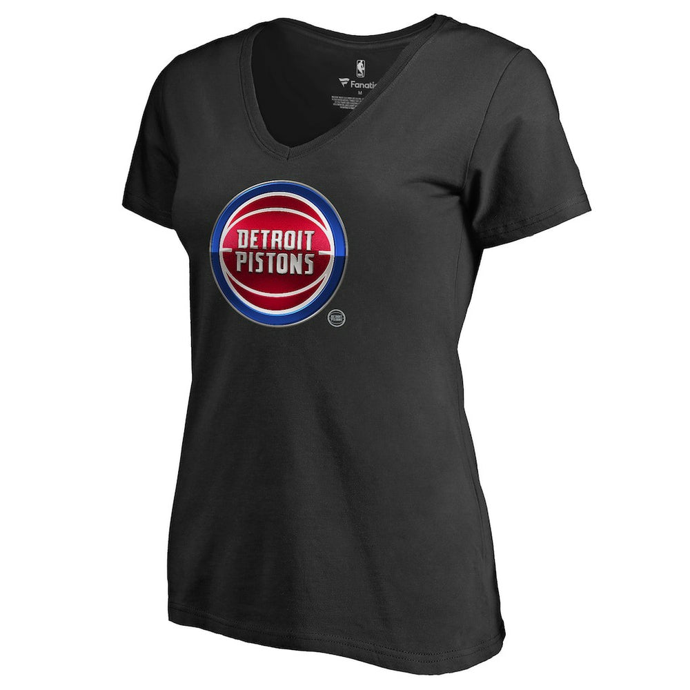 NBA Detroit Pistons Women's Midnight Mascot V-Neck T-Shirt sale