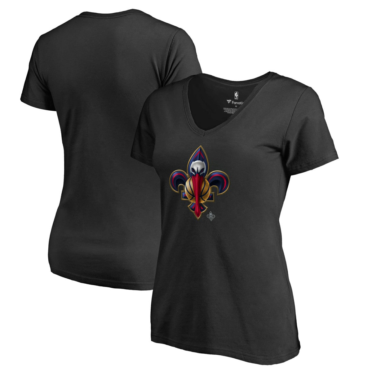 NBA New Orleans Pelicans Women's Midnight Mascot V-Neck T-Shirt