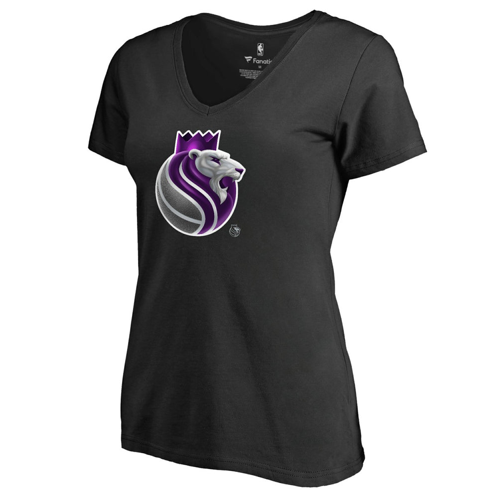 NBA Sacramento Kings Women's Midnight Mascot V-Neck T-Shirt