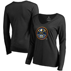 NBA Denver Nuggets Women's Midnight Mascot Long Sleeve V-Neck T-Shirt sale