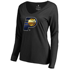 NBA Indiana Pacers Women's Midnight Mascot Long Sleeve V-Neck T-Shirt