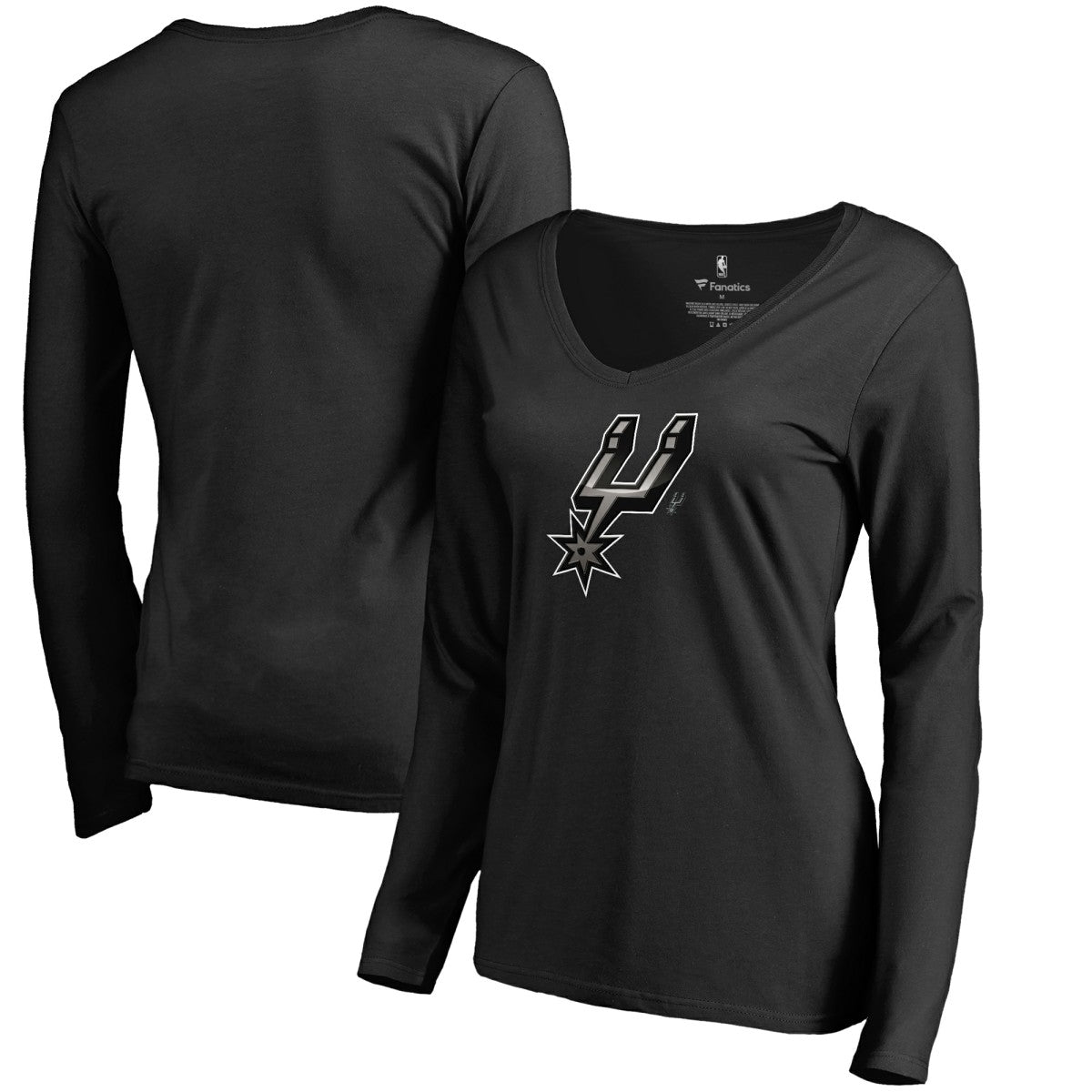 NBA San Antonio Spurs Women's Midnight Mascot Long Sleeve V-Neck T-Shirt