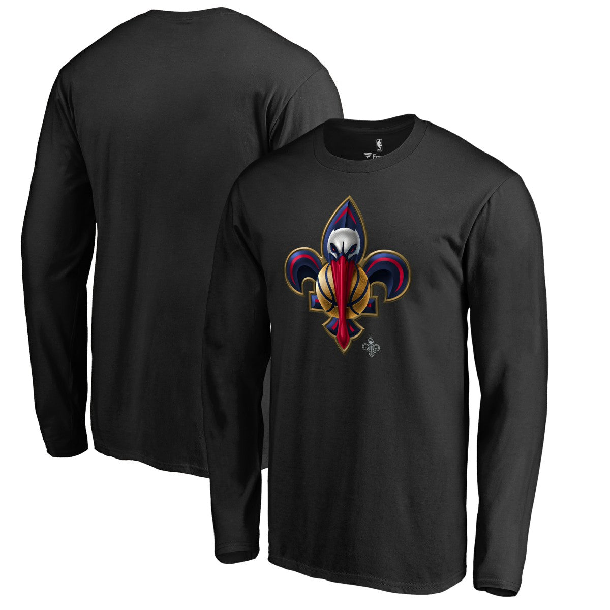 NBA New Orleans Pelicans Midnight Mascot Long Sleeve T-Shirt