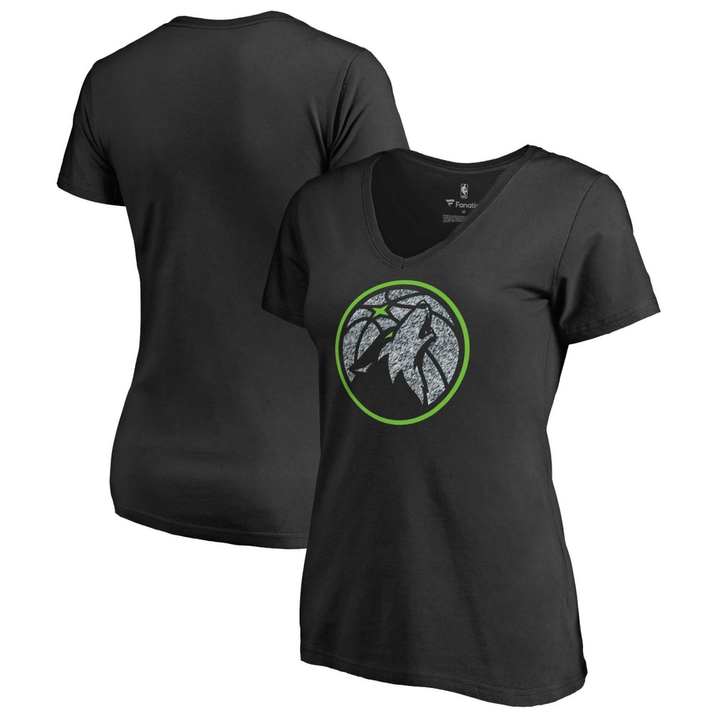 NBA Minnesota Timberwolves Women's Static Logo V-Neck T-Shirt
