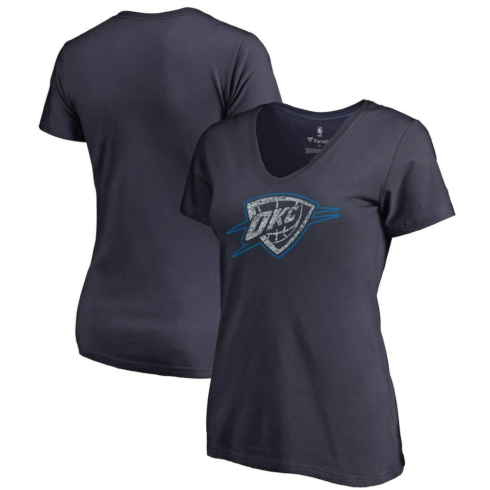 NBA Oklahoma City Thunder Women's Static Logo V-Neck T-Shirt