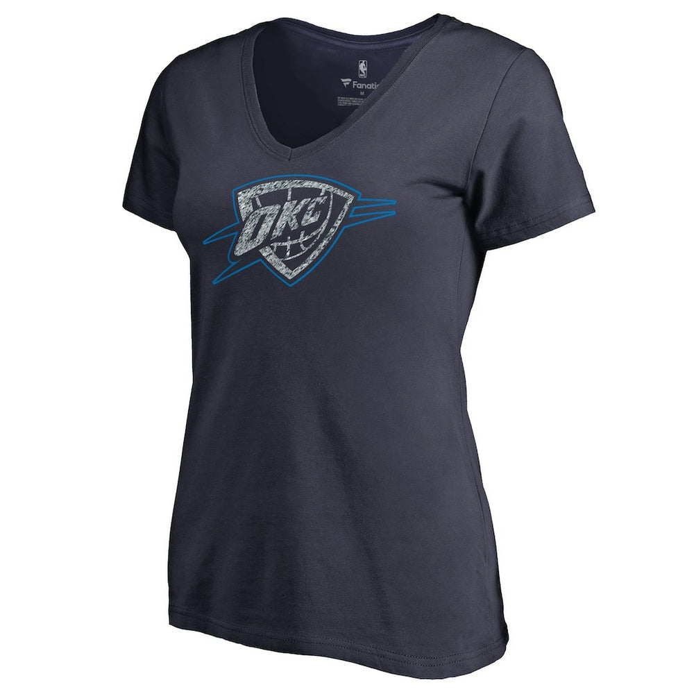 NBA Oklahoma City Thunder Women's Static Logo V-Neck T-Shirt