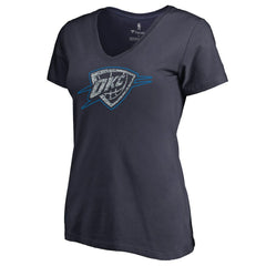 NBA Oklahoma City Thunder Women's Static Logo V-Neck T-Shirt