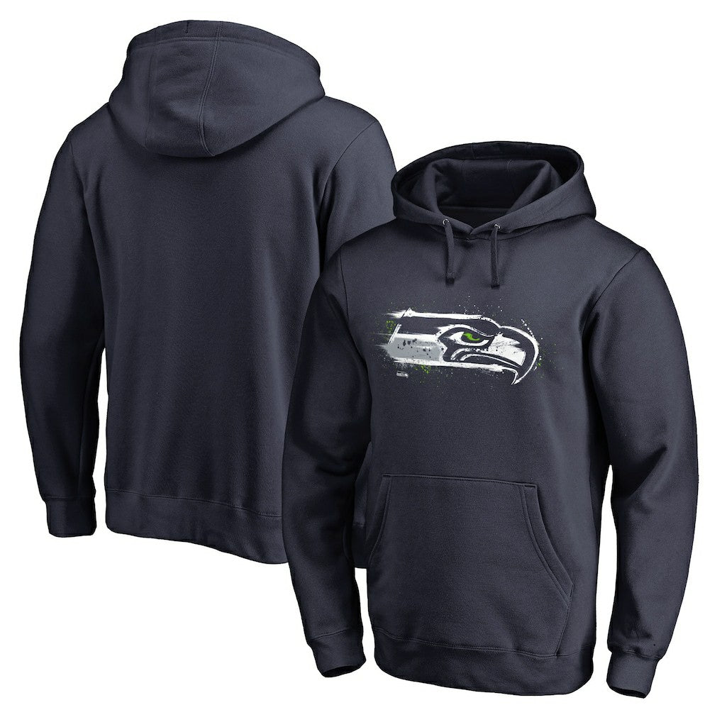 Splatter Logo Pullover Hoodie - Seattle Seahawks