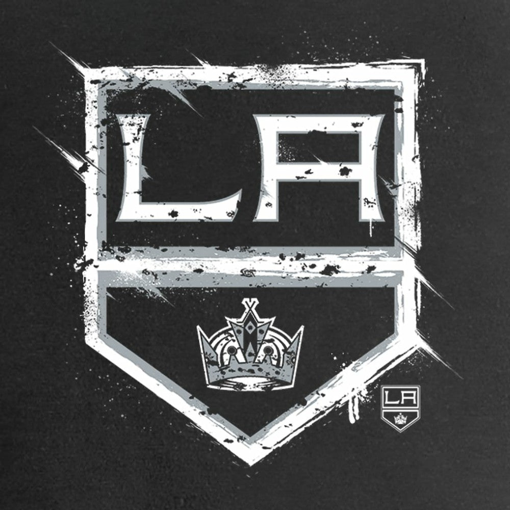 NHL Black Los Angeles Kings Women's Splatter Logo V-Neck T-Shirt