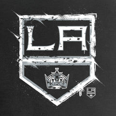 NHL Black Los Angeles Kings Women's Splatter Logo V-Neck T-Shirt
