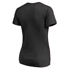 NHL Black Pittsburgh Penguins Women's Splatter Logo V-Neck T-Shirt