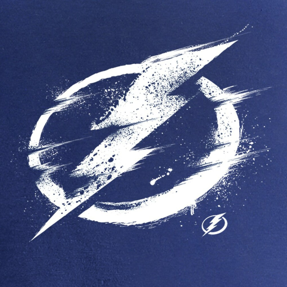 NHL Blue Tampa Bay Lightning Women's Splatter Logo V-Neck T-Shirt