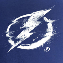 NHL Blue Tampa Bay Lightning Women's Splatter Logo V-Neck T-Shirt